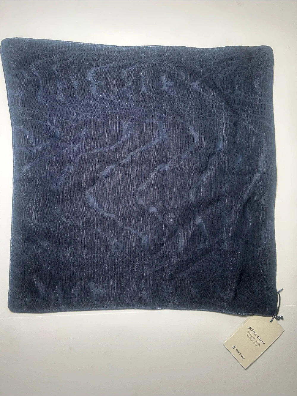 West Elm Fair Trade Textured Navy Blue Pillow Cover NWT Cozy Home Decor Living